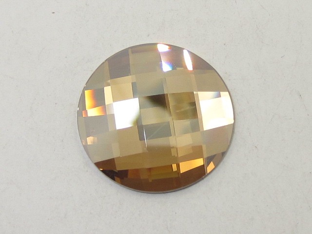 1 pc. CHESSBOARD 20mm GOLDEN SHADOW ROUND FLATBACK European Rhinestones